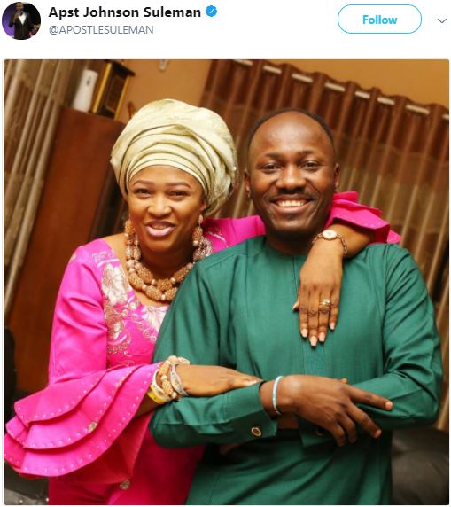 Apostle Johnson Suleman Shares Lovely Photo Of Himself And His Wife ... picture
